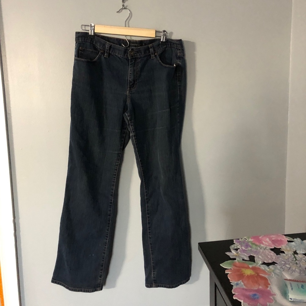 Calvin Klein bootcut flare dark wash jeans 14